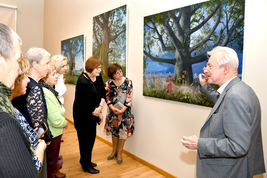 Imanta Lancmaņa izstādes atvēršanā bija daudz interesentu no Rundāles, Bauskas, Iecavas, Rīgas.
Autors: Ivars Bogdanovs