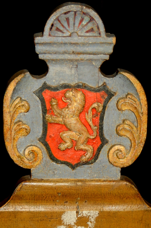 Hercoga Frīdriha Bauskai piešķirtā ģerboņa senākais 
Sv. Gara baznīcā. 1640. gads.
Autors: R. Ābelnieka fotogrāfija.