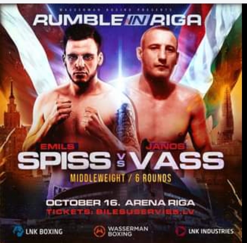 Emīls Špīss tiksies cīņā ar ungāru sportistu Janosu Vasu.
Autors: ekrānuzņēmums no «LNK boxing» albuma.