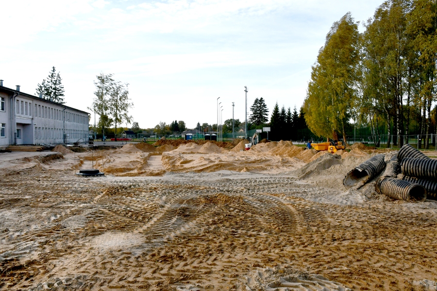 Šajā laukumā taps skolas jaunā aktu zāle.
Autors: Ivars Bogdanovs