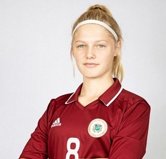 Emīlija Sofija Druviņa aizvadīja divas spēles Latvijas U19 izlases sastāvā Horvātijā.
Autors: no lff.lv.