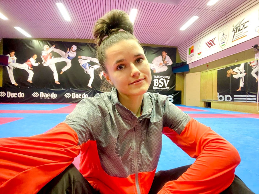 Inese Tarvida treniņā pirms sacensībām Francijā.
Autors: no I. Tarvidas albuma.