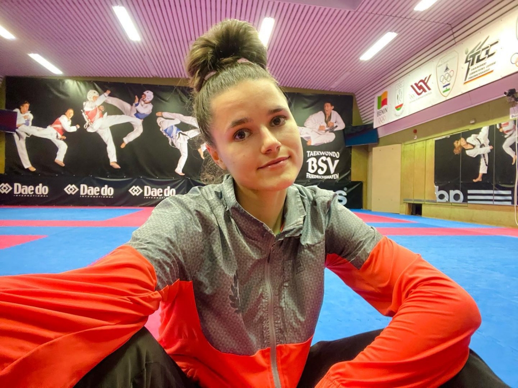 Inese Tarvida treniņā pirms sacensībām Francijā.
Autors: no I. Tarvidas albuma.