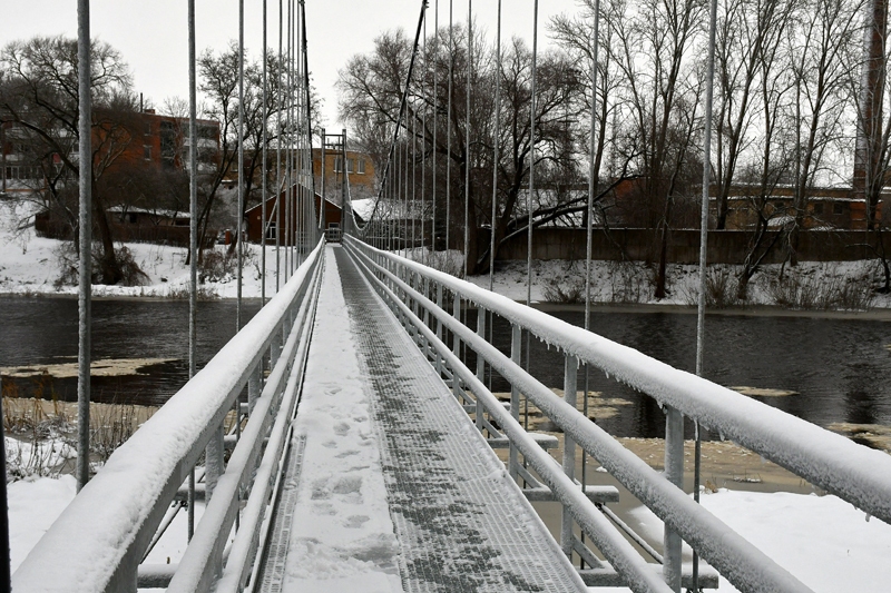 Atjaunotais gājēju tiltiņš pār Mēmeli.
Autors: Ivars Bogdanovs