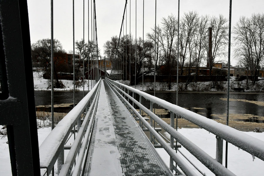 Atjaunotais gājēju tiltiņš pār Mēmeli.
Autors: Ivars Bogdanovs