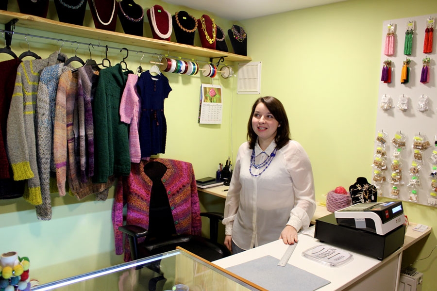 Rokdarbu veikalā «Aldesign rokdarbnīca».
Autors: no personiskā arhīva.