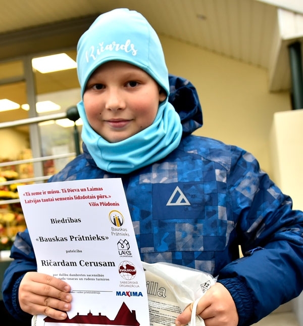 Pirmā posma U10 grupā pirmais starp zēniem bija Ričards Ceruss.
Autors: No albuma.