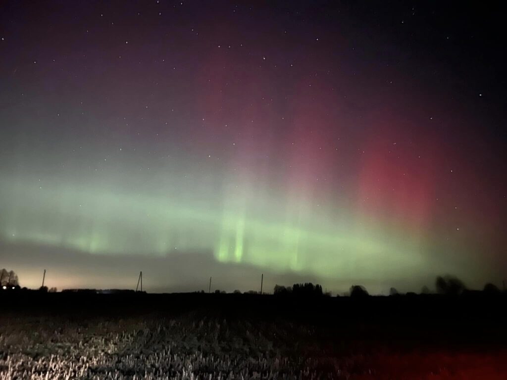 Ziemeļblāzma Iecavas pusē.
Autors: Marija Iļiuca Mališeva