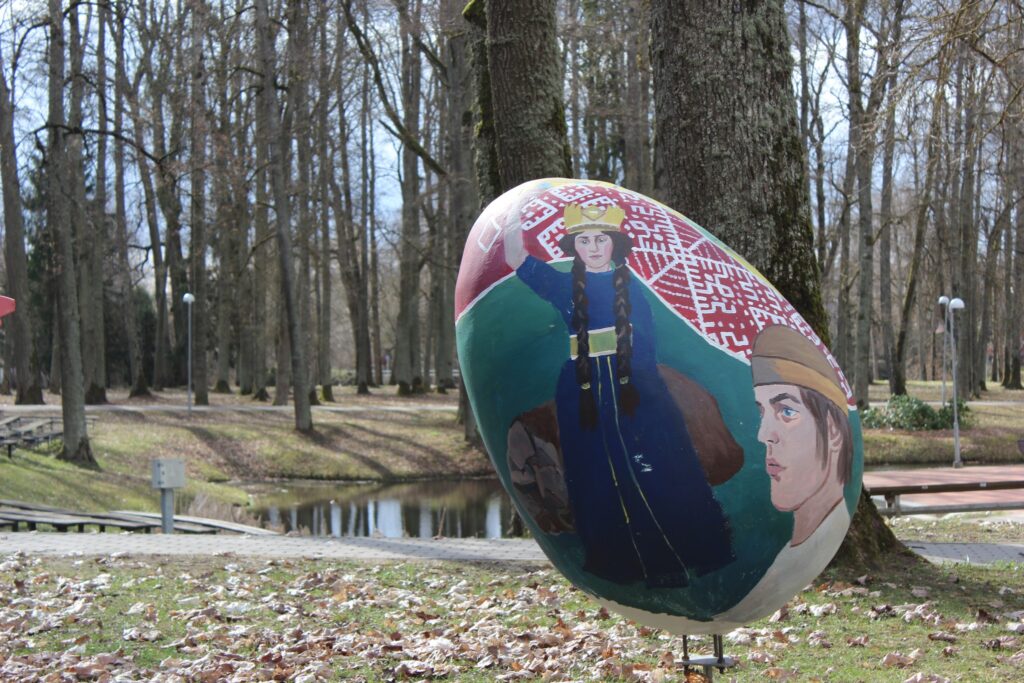 Lieldienu dekori Lielvārdē.
Autors: Publicitātes foto