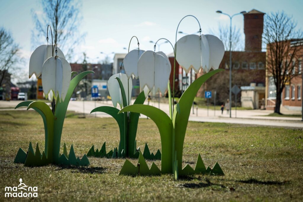 Svētku dekori Madonā