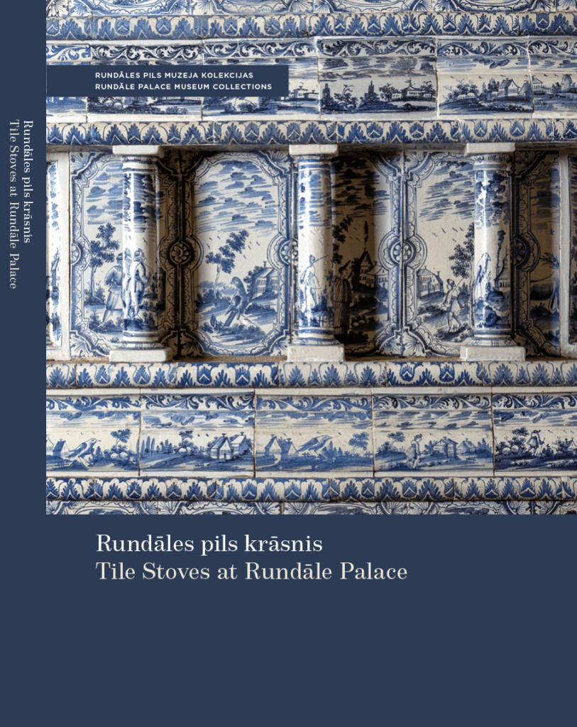 Grāmatas "Rundāles pils krāsnis" vāks. Rundāles pils muzejs, 2023.g.