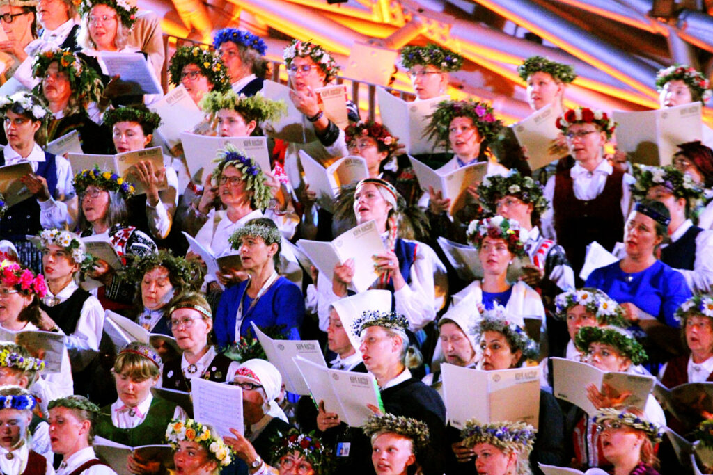 Daļa no lielā kopkora.
Autors: Ingrīda Punka