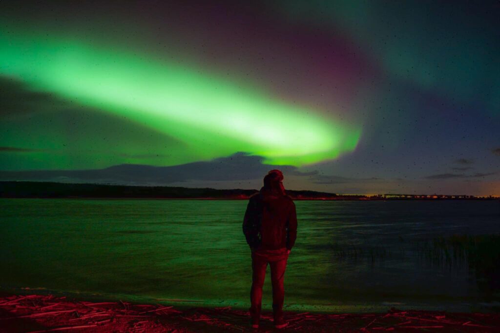 Ziemeļblāzma Jūrmalas debesīs.
Autors: Elīna Emare