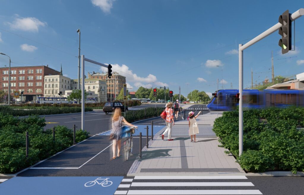 Vizualizācija Eiropas nozīmes dzelzceļa infrastruktūras projekta “Rail Baltica” integrēšanai Rīgas centra infrastruktūrā.
Autors:  Foto:Publicitātes