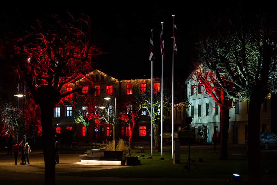 Valsts svētku noformējums Saldū.
Autors: saldus.lv