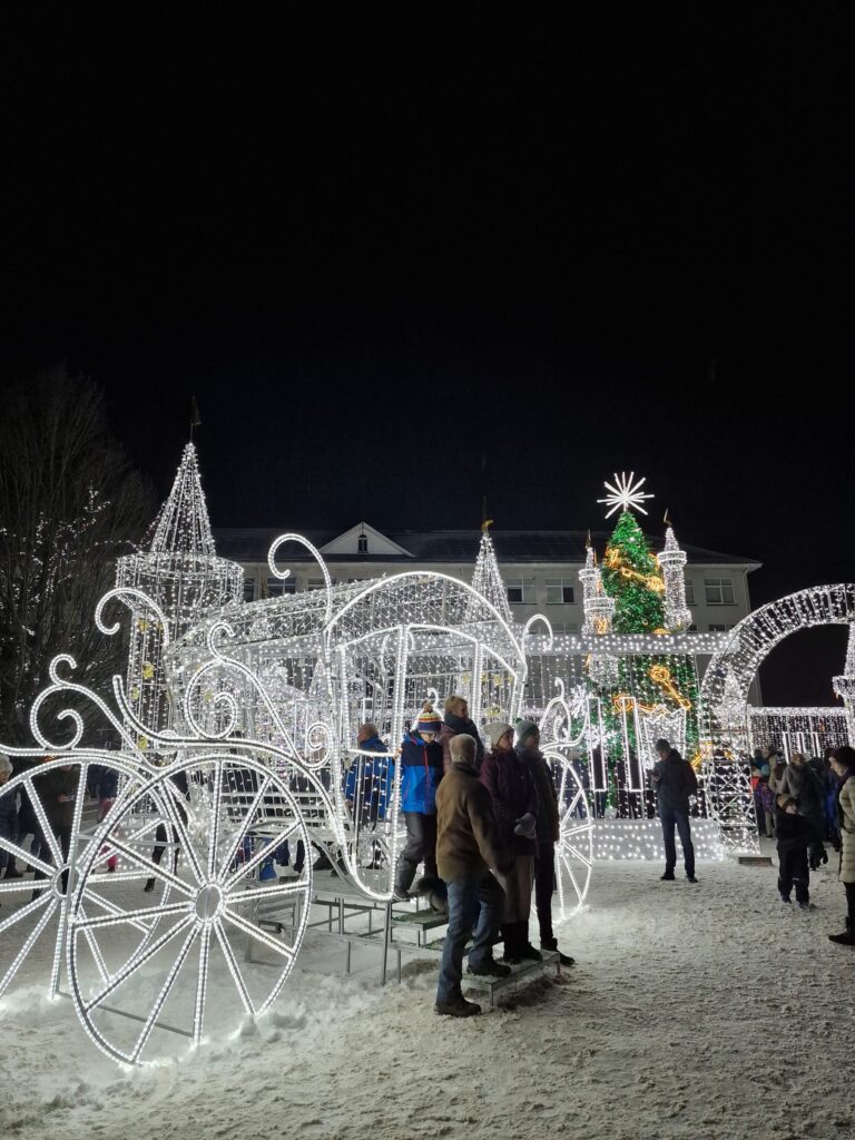 Ziemassvētku valstība Širvintos pilsētā Lietuvā.