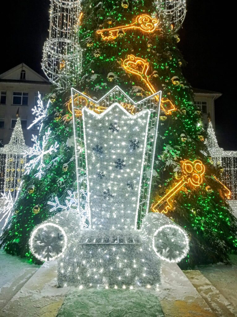 Ziemassvētku valstība Širvintos pilsētā Lietuvā.