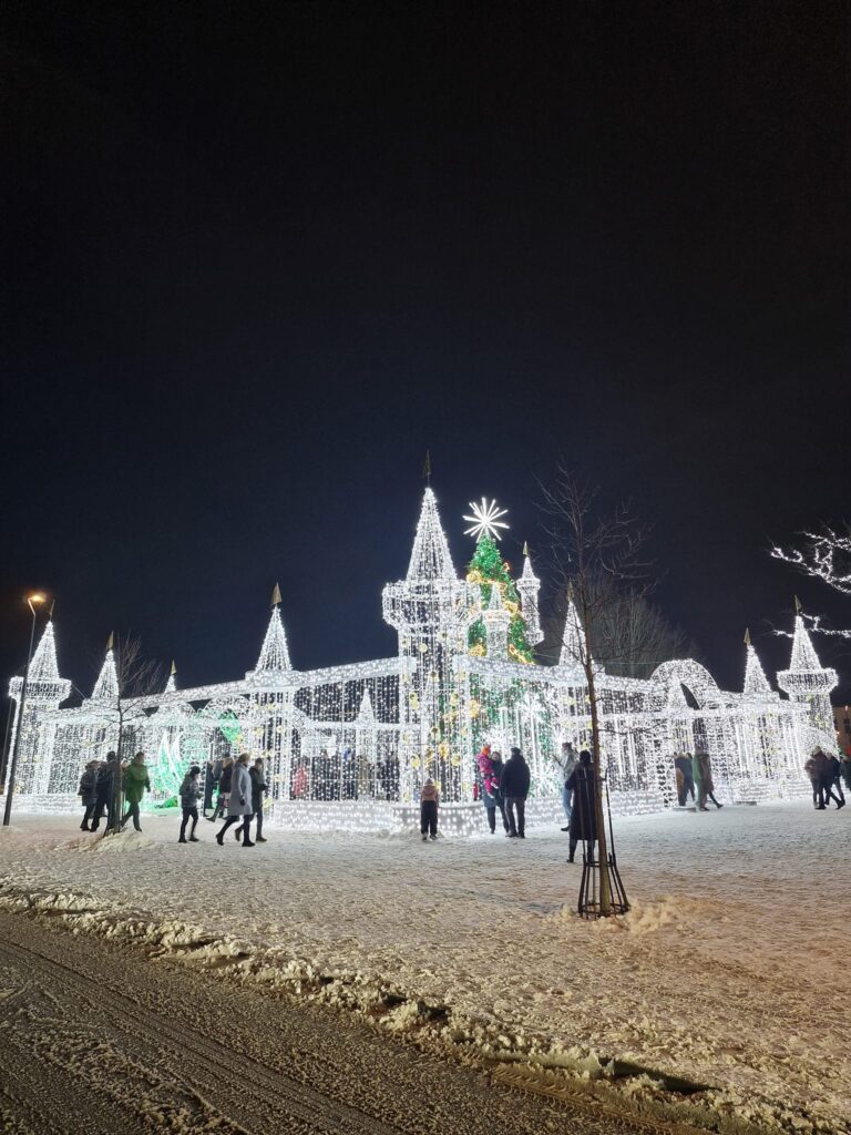 Ziemassvētku valstība Širvintos pilsētā Lietuvā.