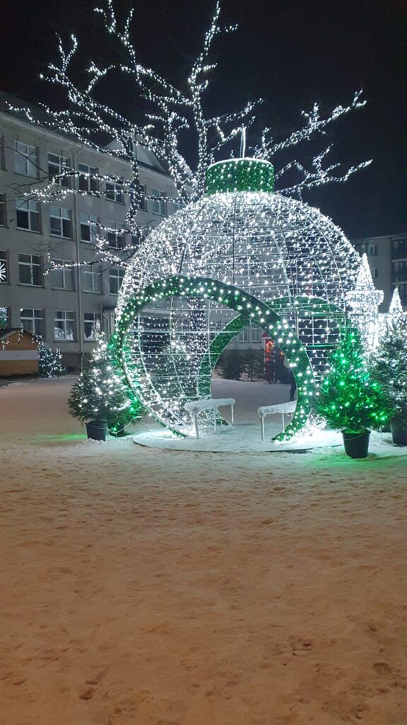 Ziemassvētku valstība Širvintos pilsētā Lietuvā.